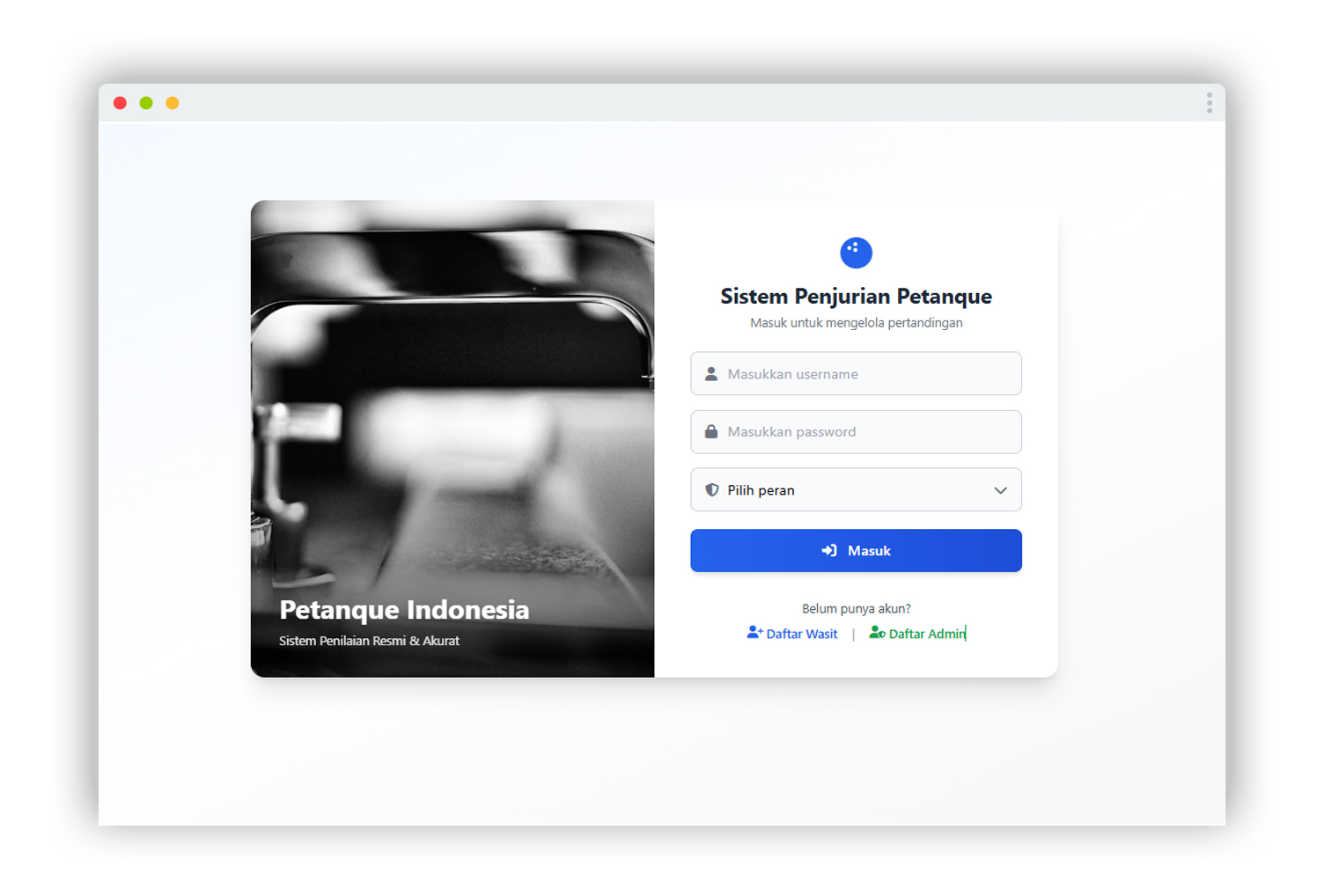 Sistem Penjurian Petanque